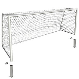 Ворота алюминиевые 7.32х2.44 м со стаканами, профиль 100 мм, футбольные (разборные)