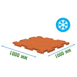 Резиновое покрытие 1000x1000x15мм Puzzle для холодных помещений - Ice